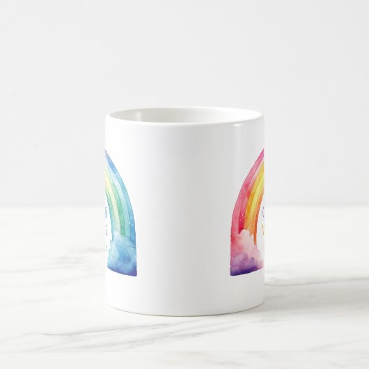 Aquarellenbogen Vibes Nur Kaffee Tasse (Mittel)