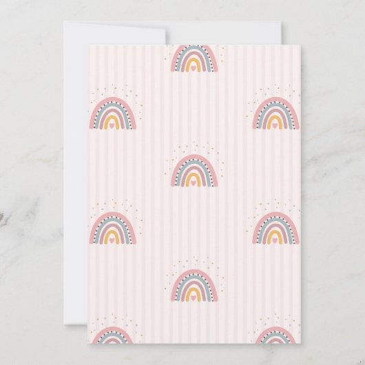 Aquarellenbogen zum Geburtstag Einladung (Rückseite)