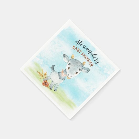 Aquarellenduschfarm Serviette (Ecke)