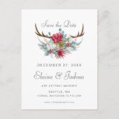 Aquarellenflechter Save the Date Ankündigungspostkarte (Vorderseite)