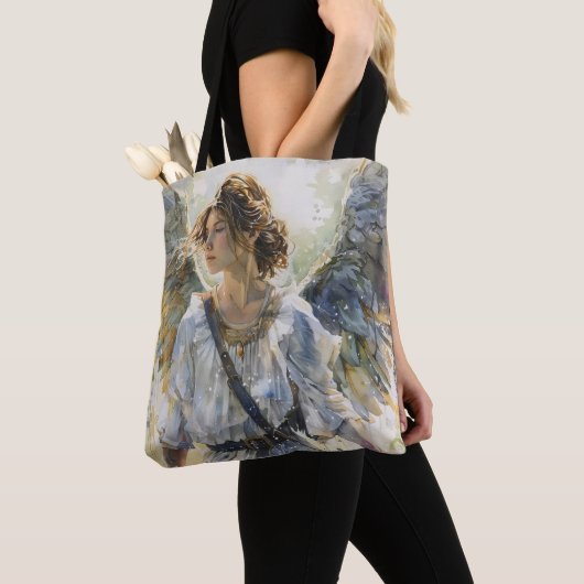 Aquarellengel Mädchen Tasche (Von Nahem)