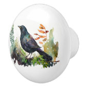 Aquarellengreifer auf Zweig Keramikknauf (Rechts)