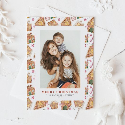 Aquarellenhäuser Foto Weihnachten