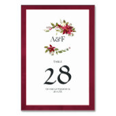 Aquarellenheirat und Heiligabend Tischnummer (Vorderseite)