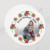 Aquarellenkarte - Circle Holiday Card Feiertagskarte (Vorne/Hinten)