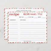 Aquarellenkarte Granatapfel Mittelmeer Rezept Kart (Vorne/Hinten)