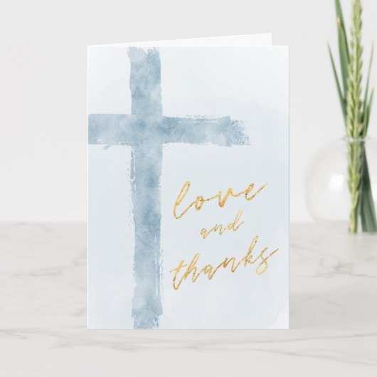 Aquarellenkarte Heiliges Kreuz Danke Karte (Vorderseite)