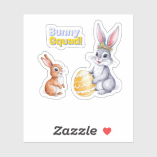 Aquarellenkarte Osterkarte für den Frühlingsurlaub Aufkleber