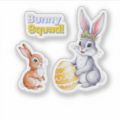 Aquarellenkarte Osterkarte für den Frühlingsurlaub Aufkleber (Vorderseite)