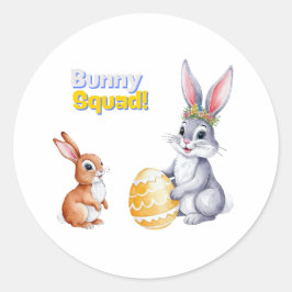 Aquarellenkarte Osterkarte für den Frühlingsurlaub Runder Aufkleber