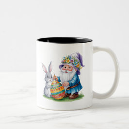 Aquarellenkarte Osterkarte für den Frühlingsurlaub Zweifarbige Tasse