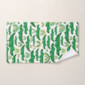 Aquarellenkrokodil Alligator Rainbow Kids Badhandtuch Set (Handtuch)