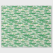 Aquarellenkrokodil Alligator Rainbow Kids Geschenkpapier (Flach)