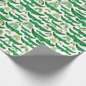Aquarellenkrokodil Alligator Rainbow Kids Geschenkpapier (Ecke)