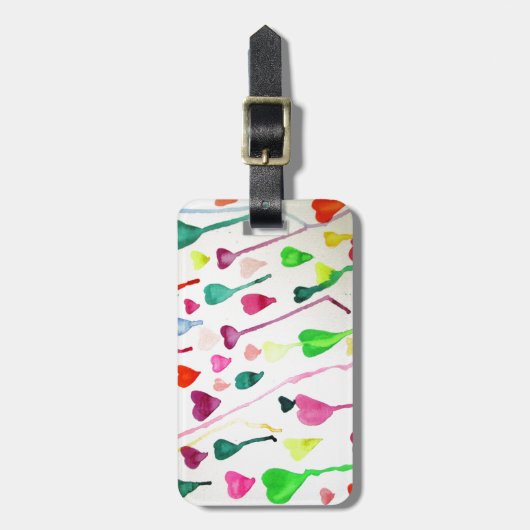 Aquarellenkur Gepäckanhänger (Vorderseite vertikal)