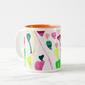 Aquarellenkur Zweifarbige Tasse (Vorderseite Links)