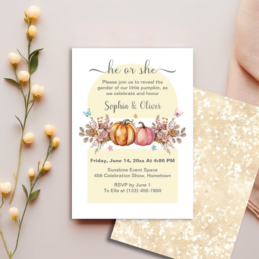 Aquarellenkürbis Einladung