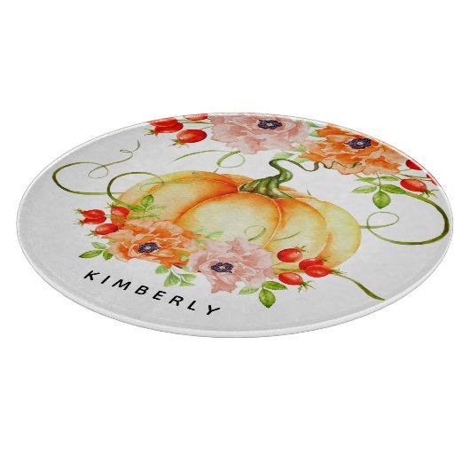 Aquarellenkürbis Schneidebrett (Ecke)