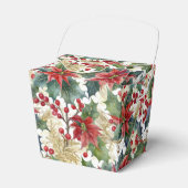 Aquarellenpoinsettie und heilige Weihnachten Geschenkschachtel (Vorderseite)