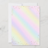 Aquarellenregenpastellmädchen 1. Geburtstags-Party Einladung (Rückseite)