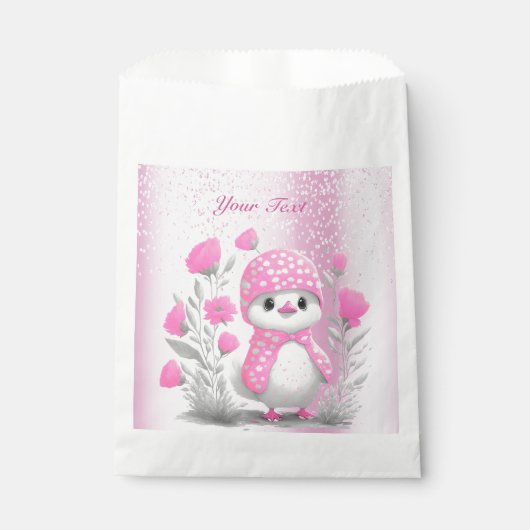 Aquarellente Rosa Flora Gefälligkeitstasche Geschenktütchen (Vorderseite)