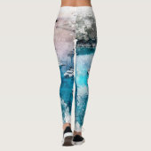 Aquarellentwurf durch Le Caviar Catamaran Adria Leggings (Rückseite)