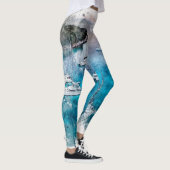 Aquarellentwurf durch Le Caviar Catamaran Adria Leggings (Rechts)