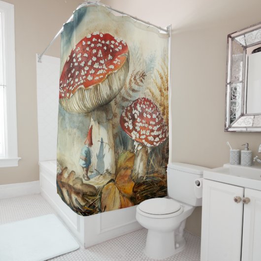 Aquarellenzwerg Duschvorhang (Beispiel)