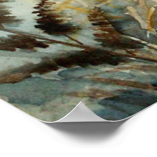 Aquarellenzwerg Poster (Ecke)