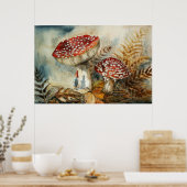 Aquarellenzwerg Poster (Küche)