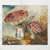 Aquarellenzwerg Schaumweinetikett (Einzelnes Label)