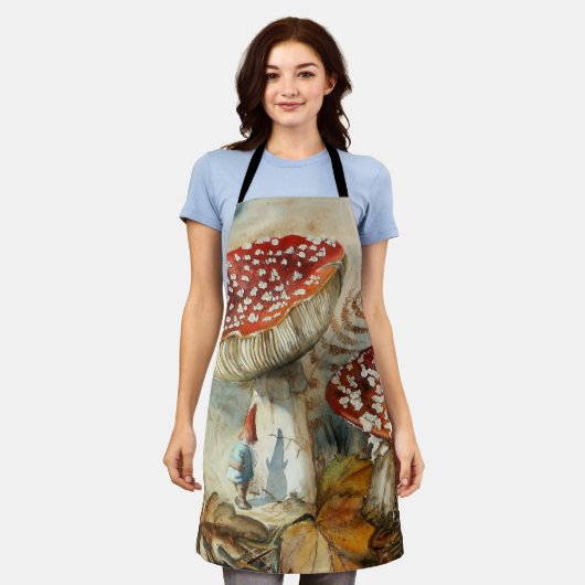 Aquarellenzwerg Schürze (Getragen)