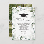 Aquareller Abschluss Danke Foto Einladung (Vorne/Hinten)