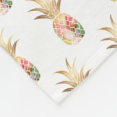 Aquareller Ananas Fleece Blanket (Ecke)
