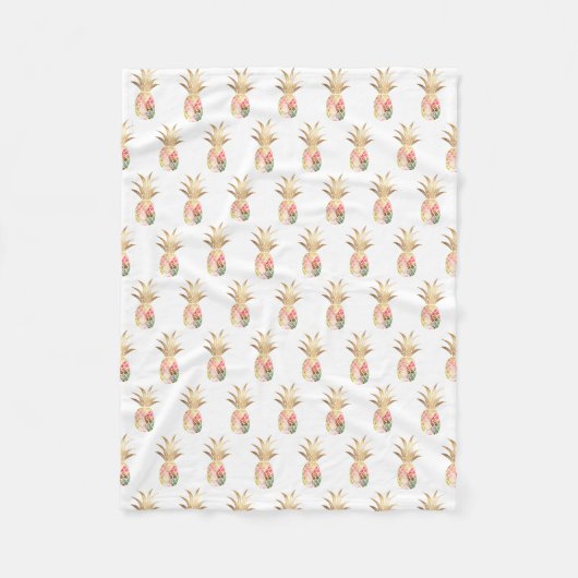 Aquareller Ananas Fleece Blanket (Vorderseite)