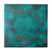 Aquareller Aquamarines grünes Aqua Abstrakt Fliese (Vorderseite)