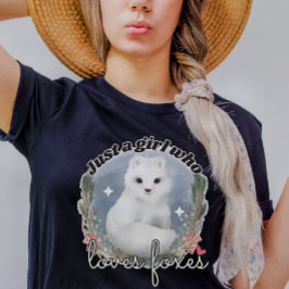 Aquareller Arctic Fox-Just ein Mädchen, das Lieben T-Shirt