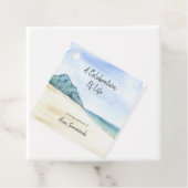 Aquareller Beach-Szene Geschenkanhänger (Beispiel)