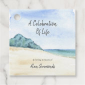 Aquareller Beach-Szene Geschenkanhänger (Vorderseite)