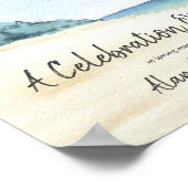 Aquareller Beach-Szene Poster (Ecke)