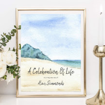 Aquareller Beach-Szene