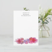 Aquareller Blumenberater für die Braut Begleitkarte (Stehend Vorderseite)