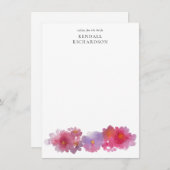 Aquareller Blumenberater für die Braut Begleitkarte (Vorne/Hinten)