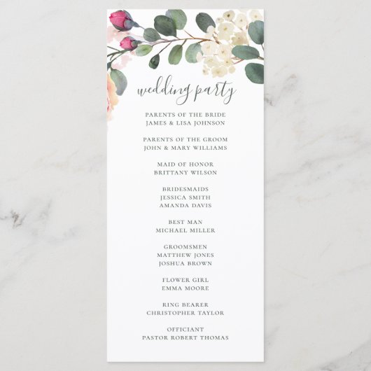 Aquareller Blumengarten. Grünpflanzen Programm (Rückseite)