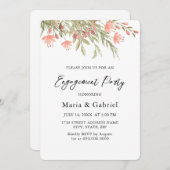 Aquareller Blumengrün. Eingeweihter Einladung (Vorne/Hinten)