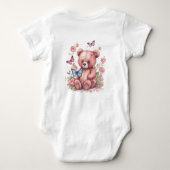 Aquareller-Butterfly Baby Strampler (Rückseite)