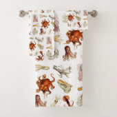 Aquareller Cephalopod Badhandtuch Set (Insitu)