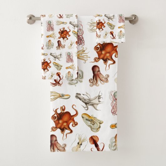 Aquareller Cephalopod Badhandtuch Set (Insitu)