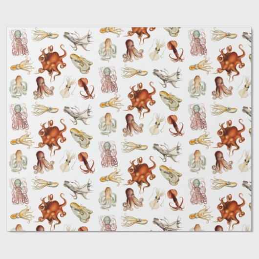 Aquareller Cephalopod Geschenkpapier (Flach)