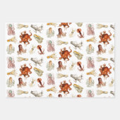 Aquareller Cephalopod Geschenkpapier Set (Vorderseite)